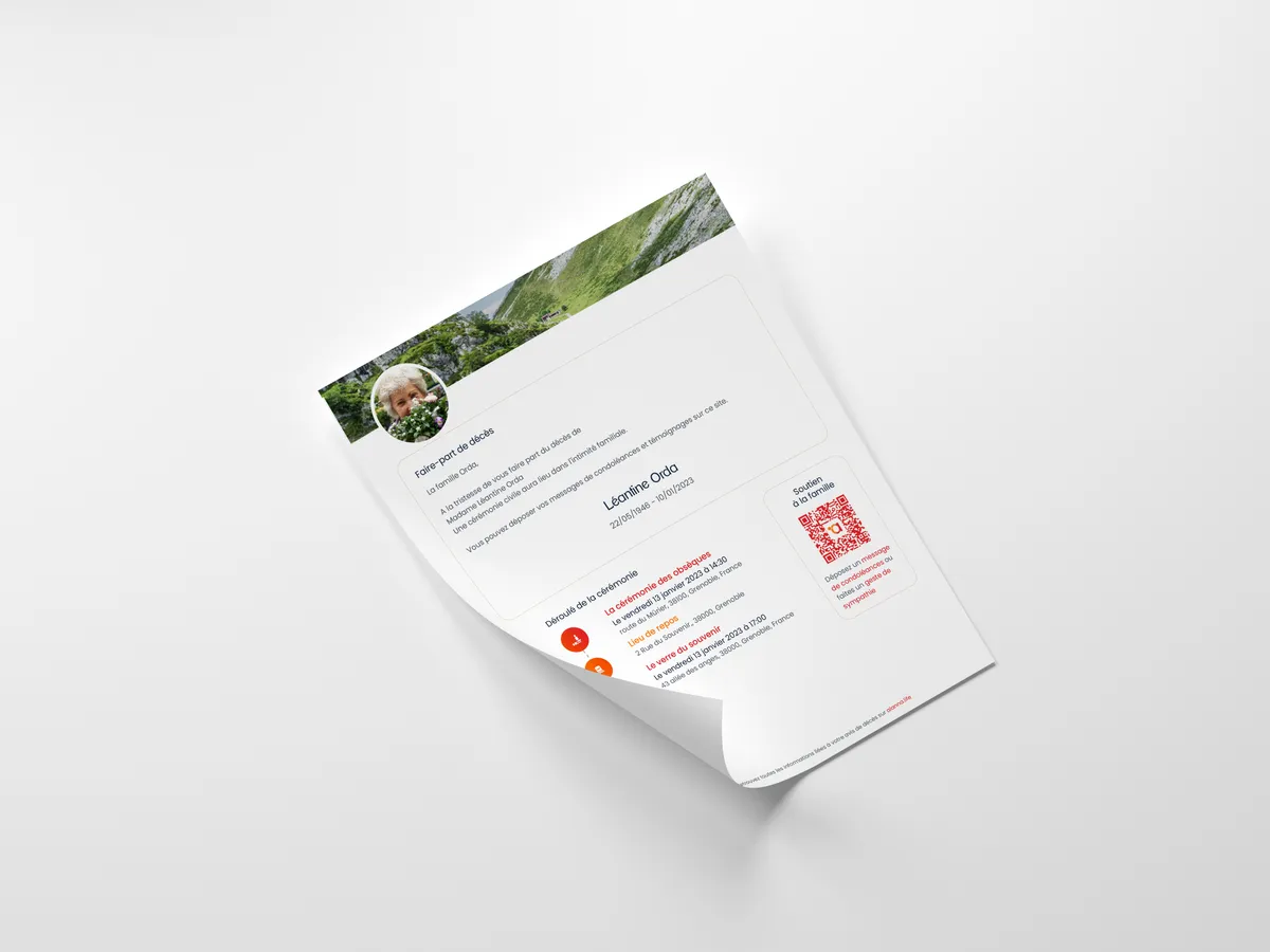 transmettre les informations liées aux obsèques